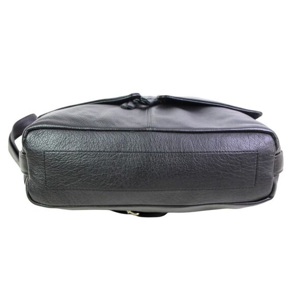 LARGE Tano BLACK GENUINE LEATHER HOBO SHOULDER BAG X-BODY HANDBAG PURSE - Picture 7 of 16